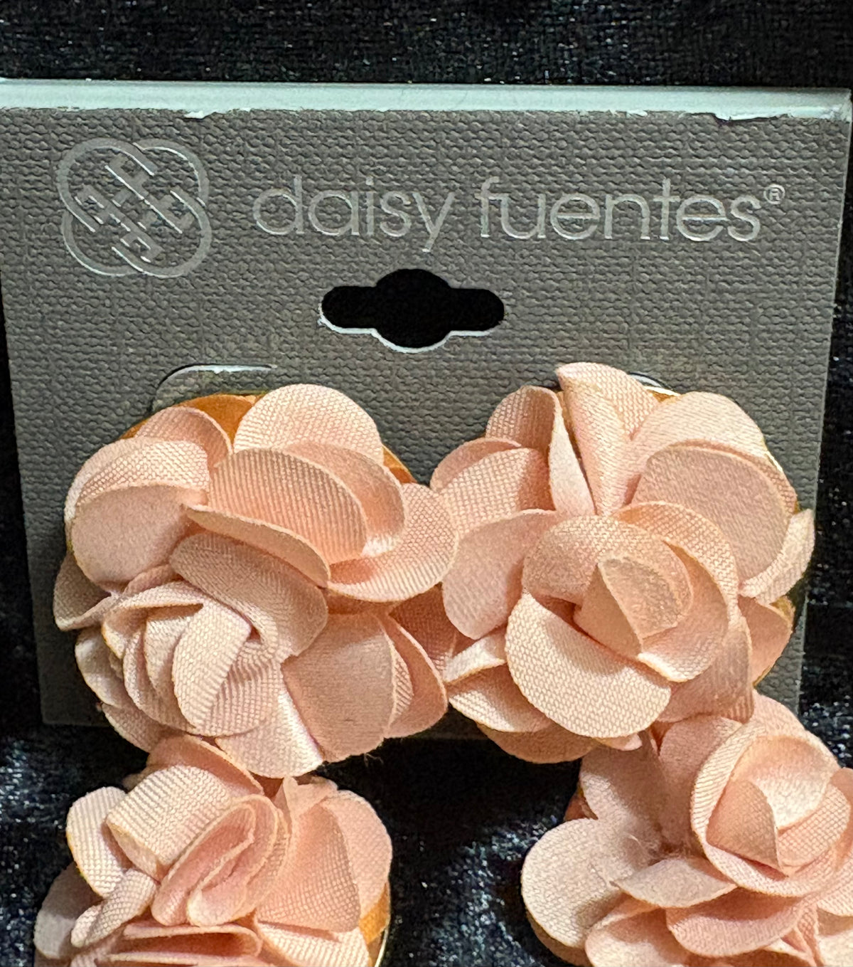 Daisy Fuentes Blush Pink Floral Statement Drop Earrings – New