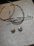 Frédéric Duclos 925 Sterling Silver Textured Hoop Earrings