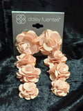 Daisy Fuentes Blush Pink Floral Statement Drop Earrings – New