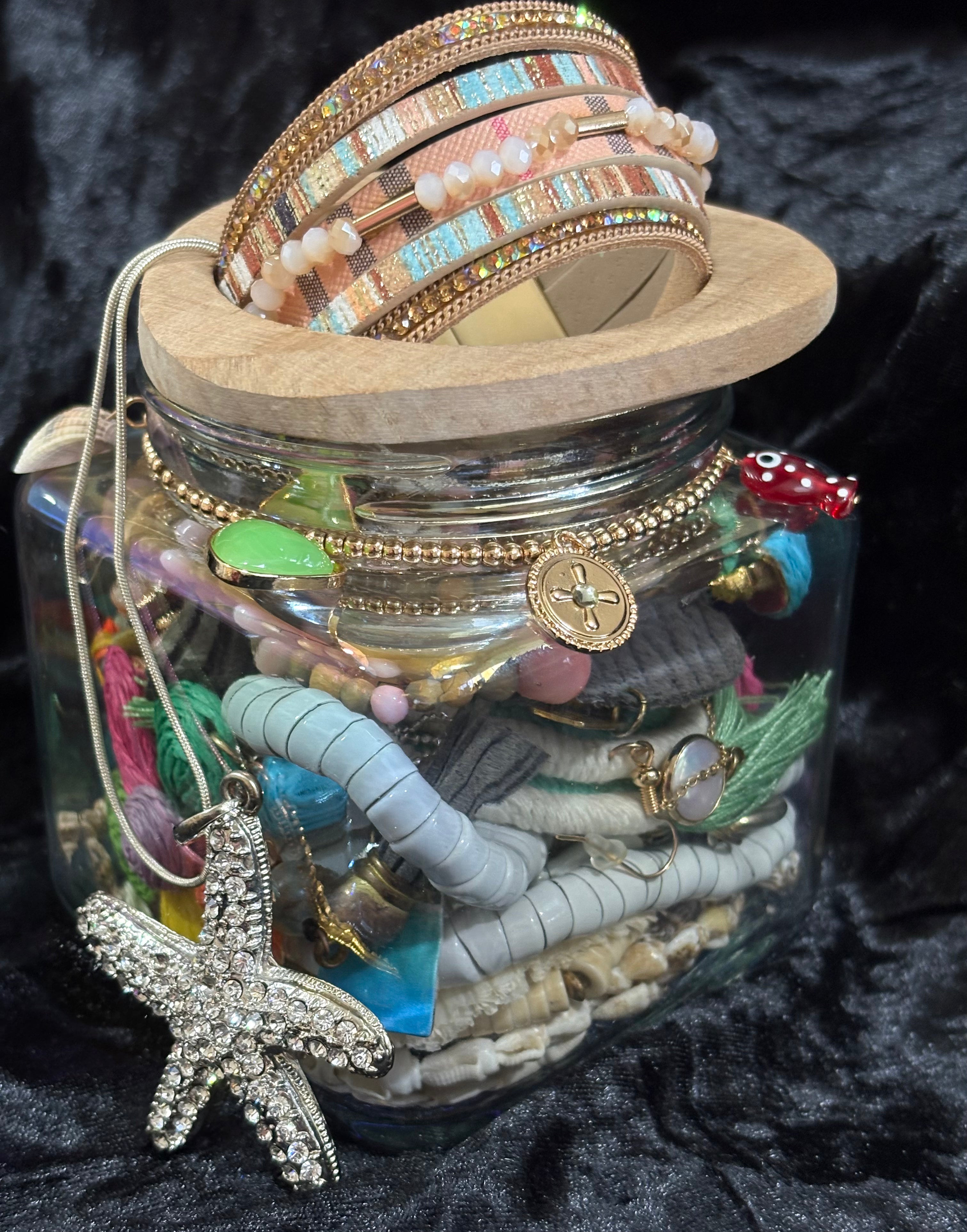 Mini Beach Treasure Jar – Curated Jewelry & Coastal Finds