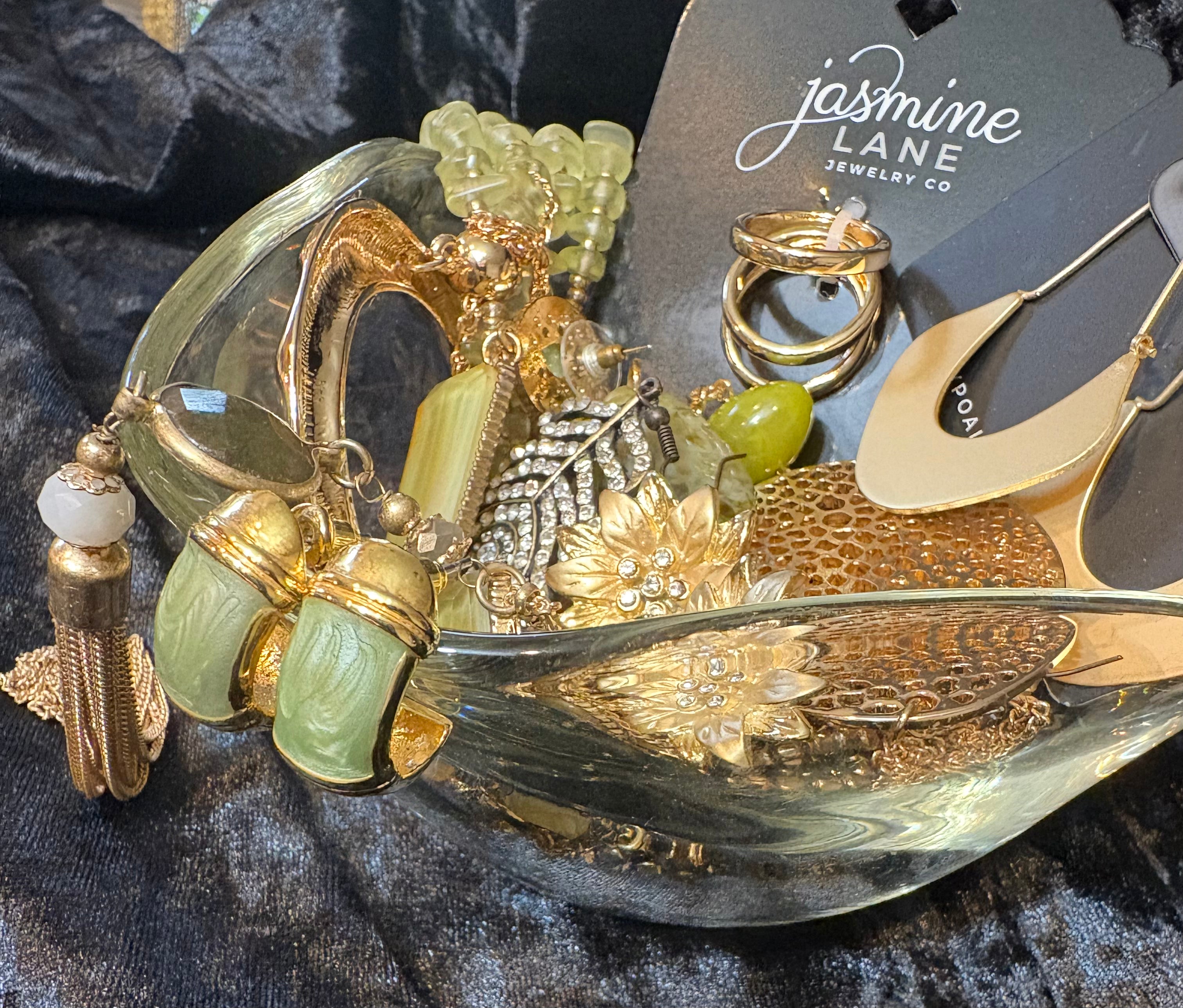 Mini Treasure Jar – Gold & Green