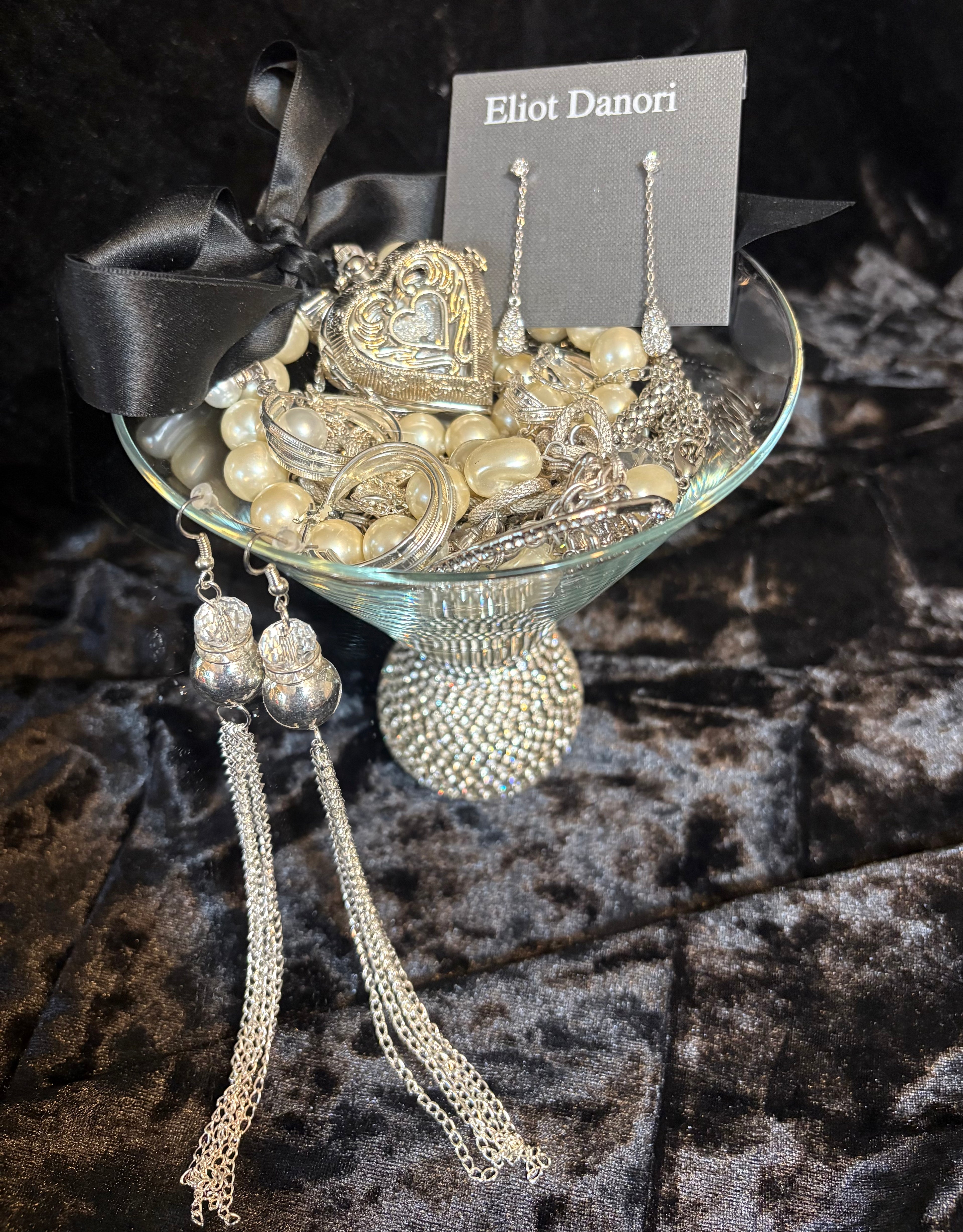 Premium Mini Treasure Jar – Silver, Pearl & Sparkle