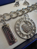 GUESS Silver-Tone Charm Bracelet & Earring Set – New in Box