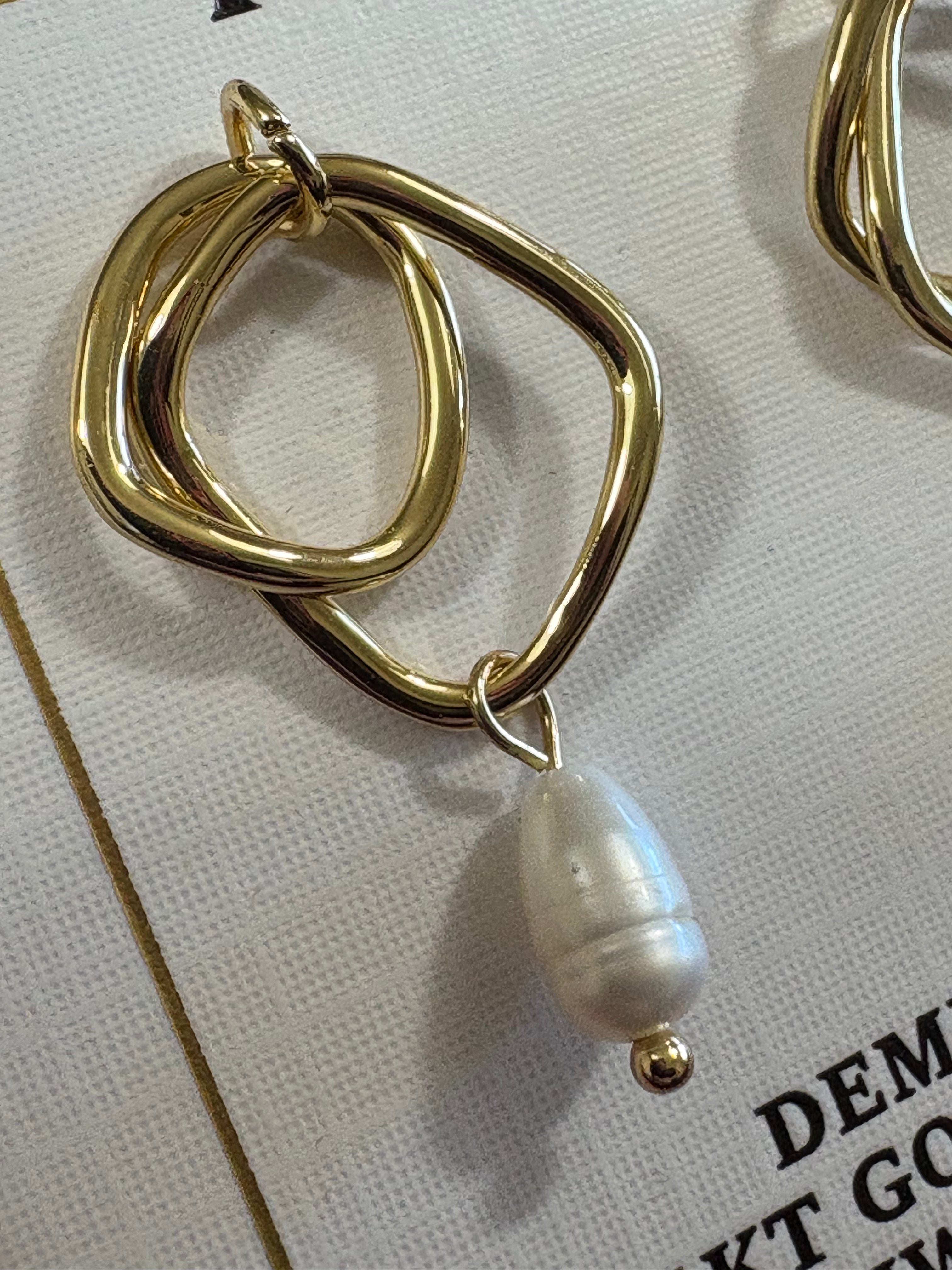 Piper K 14KT Gold-Plated Freshwater Pearl Drop Earrings – New