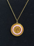 ✨ Gold-Tone Lavender & Gold Charm Necklace ✨