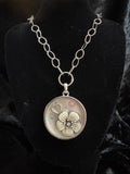 Handmade Silver-Tone Floral Statement Necklace