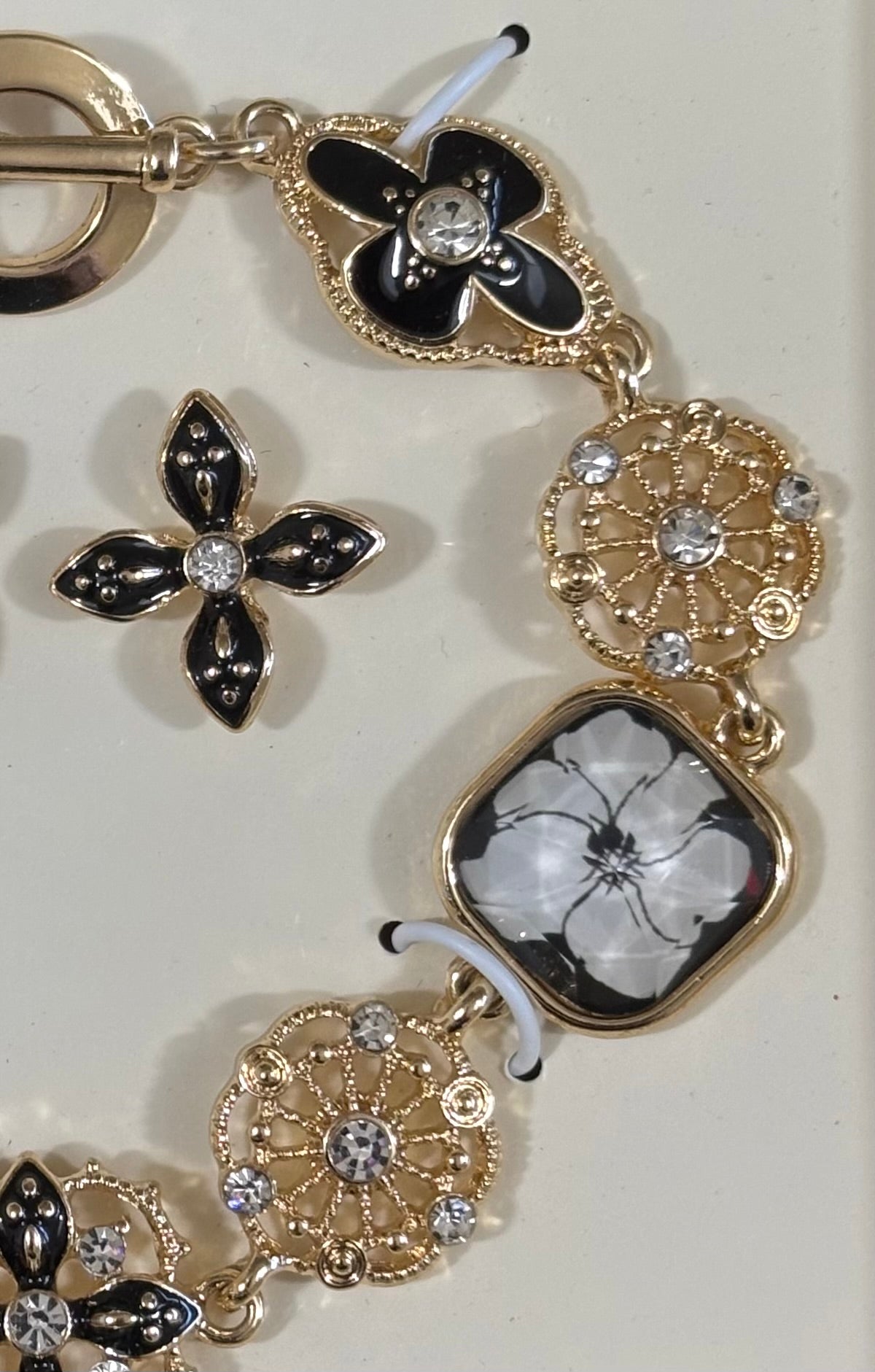 Napier Gold-Tone Floral Bracelet & Earing Set