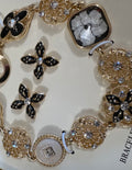 Napier Gold-Tone Floral Bracelet & Earing Set