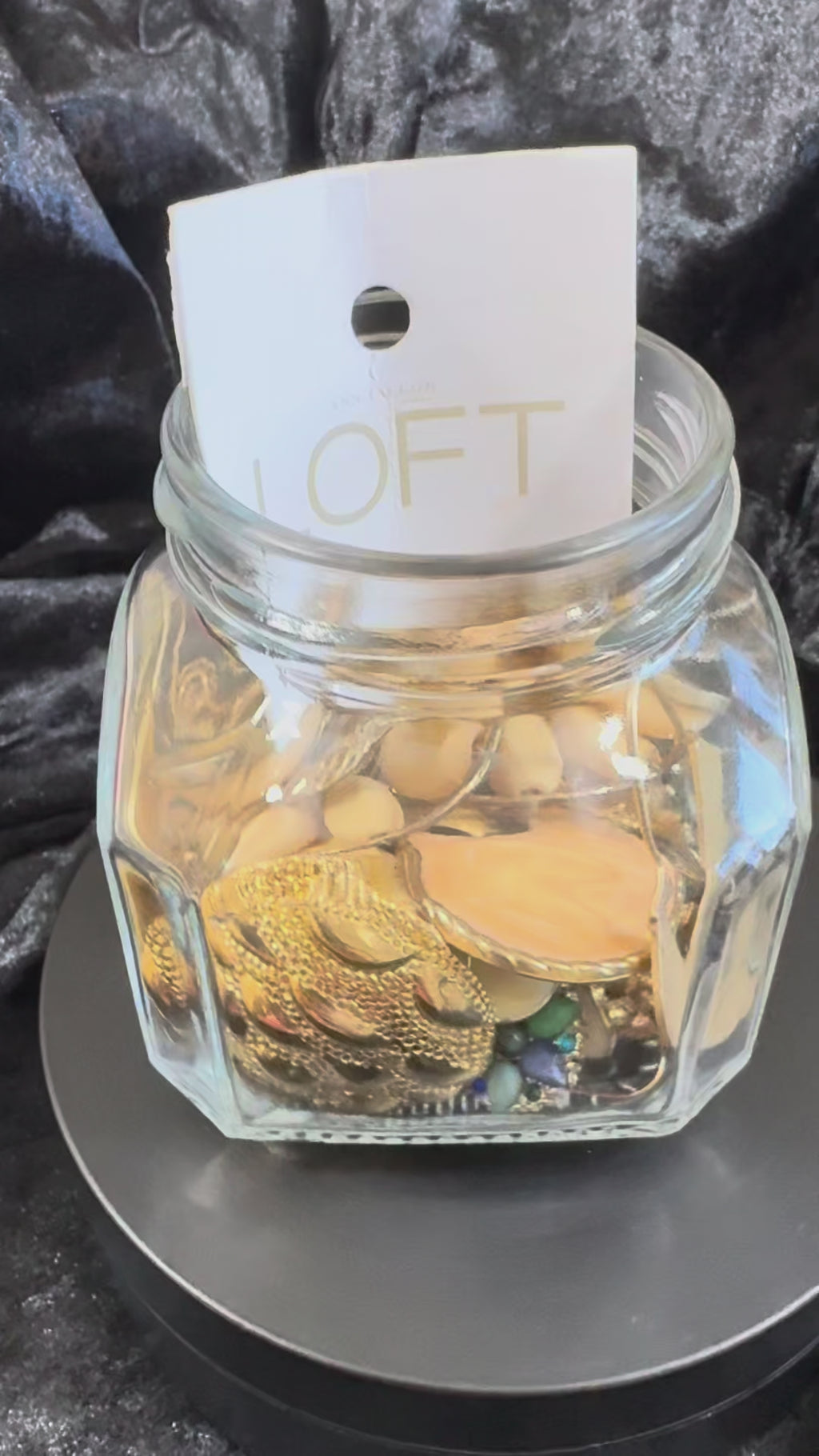 Mini Gold Earring Treasure Jar