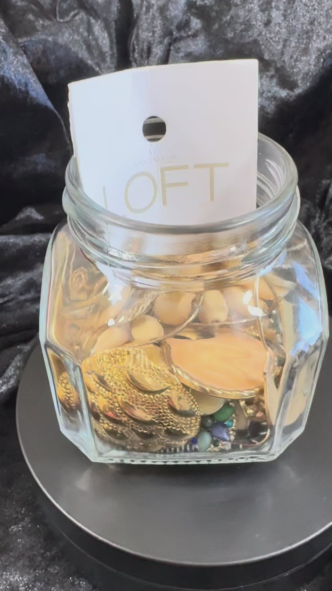 Mini Gold Earring Treasure Jar